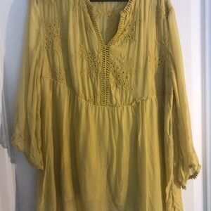 Silk Embroidered Bohemian Top by Bellambria L Made in Italy
